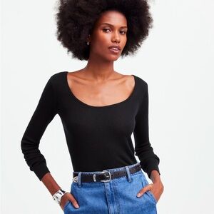 NWT Madewell Merino Wool-Silk Blend Scoopneck Sweater